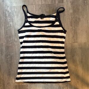 H&M Black and White Striped Tank Top